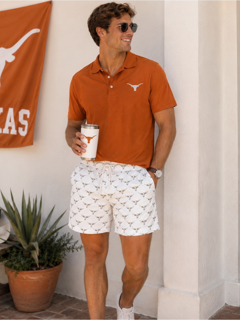 Jenn Thatcher Texas Longhorn UT Game Day Everywhere Swim Shorts NWT Medium